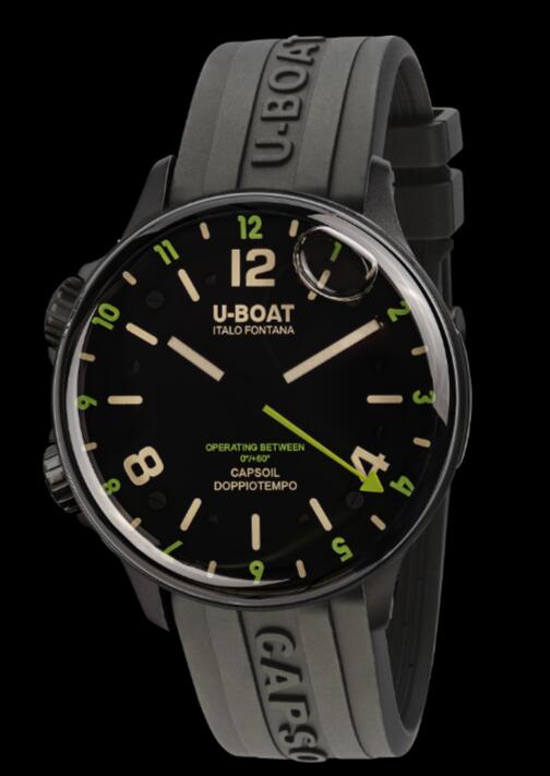 U-BOAT CAPSOIL DOPPIOTEMPO DLC GREEN REHAUT 8840 Replica Watch